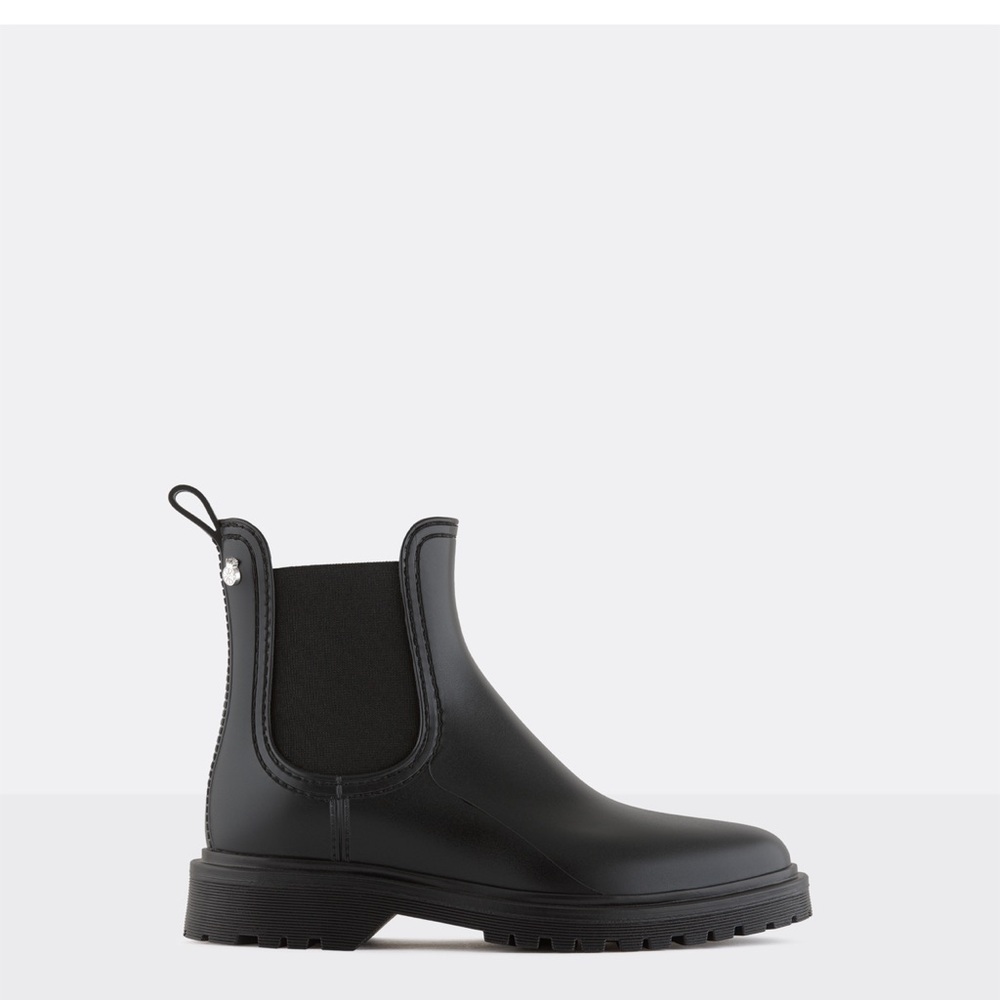Lemon Jelly Block 100 Black Matte Water Friendly Boots Vegan Size 39